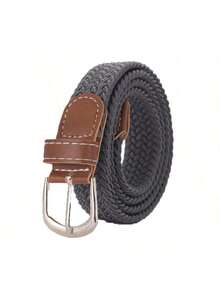 Bohemian Style Canvas Woven Belt - Elastic Hole-Free Adjustable, Suitable For Jeans And Casual Pants, Ideal For Summer, Autumn, Halloween - Casual Elastic Belt - View 15