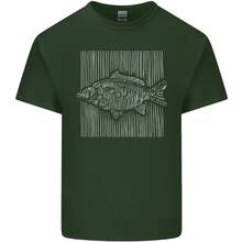 Camiseta de Algodón para Hombre con Diseño de Pesca de Carpas - Blanco - Ver 10