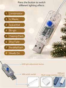 聖誕攀爬梯 LED 燈串,USB 供電 8 種燈光模式防水聖誕裝飾燈,室內/室外窗戶牆壁聖誕樹節日裝飾燈 - 聖誕老人梯子燈 - 查看 11