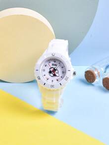 Boys Gift Creative Design Pattern 2026 Football Children's Watch Soft Silicone Strap Student Quartz Wristwatch - White - View 8