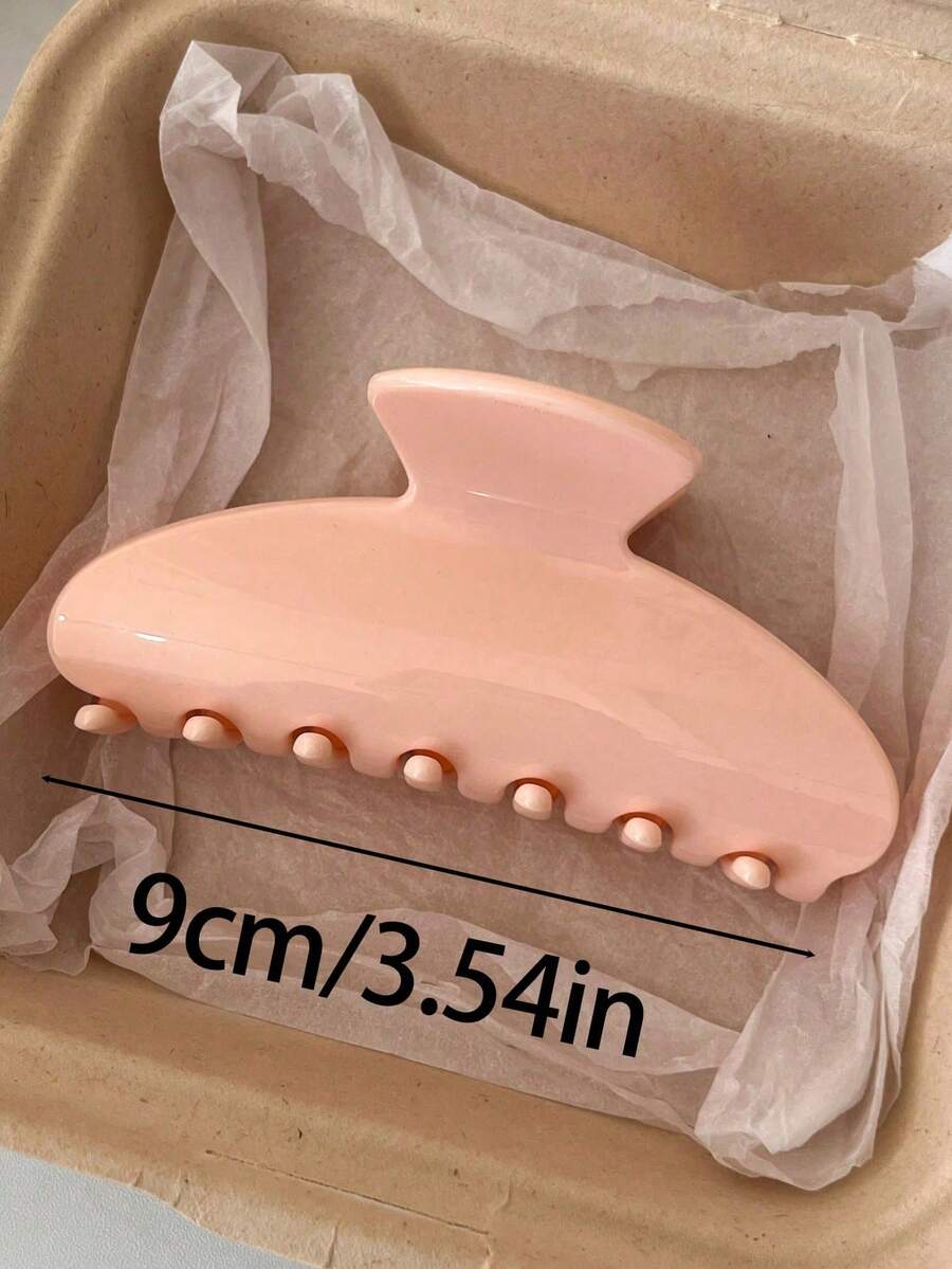 3 Pieces/1 Piece Of 9/3.54 Inch Hair Clips For Women, Stylish Hair Accessories In Black, White And Brown For Daily Hairstyling And Makeup. - 03粉紅色 - 查看 1