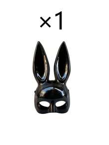 1pc Halloween Rabbit Ear Mask - Half-Face Rabbit Shaped Cosplay Decorative Ear Mask, Suitable For Character Design, Costume Accessories And Gifts, Perfect For Halloween Parties, Theme Parties, Trick Or Treat, Haunted House Decor, Masquerade Balls And Vintage Parties. - One Size Fits All - View 12