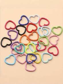 50pcs/Bag Colorful Candy Heart & Star Shaped Embossed Open Jump Rings, Jewelry Connector Findings, Jewelry Making Accessories - Multicolor - View 13