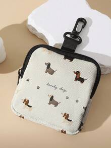 Dog+Insect Print Wallet,Key Bag,Shockproof & Scratch-Resistant. Portable For Earphones, Cables, Coins Etc. Unisex, Great For Daily Use & Gifts - Multicolor - View 9