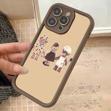 Funda para móvil con diseño de oso adorable: galleta, chef y oso disfrazado. Compatible con Samsung, Apple, VIVO, OPPO, , Transsion, ,  y Honor. Fabricada en TPU, ofrece protección contra golpes y caídas. El regalo perfecto para amigos y familiares. - Café integral - Ver 1