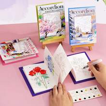 1pc Magic Water Picture Books, Reusable Magic Drawing Books And Pens,Activity Books, Random Color Pens - Color - View 3