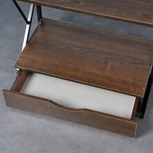 2 Tier Drawer Storage Rack For Kitchen Microwave & Office Printer - Marrón nogal - Ver 5