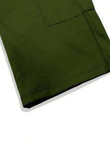 Men's 7/8 Length Casual Work Pants, Plus Size - 綠色 - 查看 6