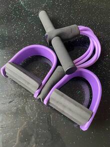 6pcs Purple PVC Elastic Yoga Resistance Bands, Suitable For Full Body Workout, Core Training, Arm & Leg Exercises, Rowing, And Use With Fitness Equipment, Multi-Color Options, Great For Sports, Gym, And Home Workout. Product Category: Fitness Accessories, Resistance Bands, Shaping Products, Pilates Equipment, And Resistance Bands. - Multicolor - View 10