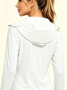 AHTELB Women's Summer Ice Silk Sun Protection Jacket, Outdoor Couple Sun Protection Jacket Sports - White - View 4