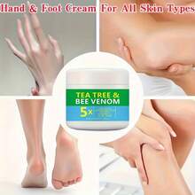 Bee Venom Tea Tree Hand And Foot Cream With Bee Venom, Glycerin, Retinol And Collagen, Fast Repair For Cracked Heels And Rough Skin, Moisturizing Cream Suitable For Men, Women, Children And Elderly (All Colors) - 1 Pc - View 6