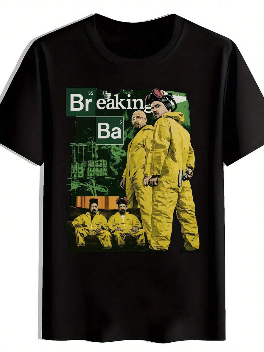 iseta ligera de verano, ropa de cultura, camiseta de estilo retro, ajuste cómodo, mercancía de fans, ropa de moda, tejido transpirable, camiseta de manga corta, amantes de la cultura - Negro - Ver 1