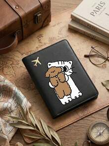 1pc Cute Cartoon Cat Passport Cover, Travel Essential - Suitable For Men And Women, Best Gift - Simple And Fun Design, Vacation Essential Travel Accessory, Portable Open Design, Vacation And Formal Occasions - Ideal Gift For Travelers, Business Trip And Cruise Essential, Fashion Cartoon Style, First Choice For Frequent Travelers. Travel Essential For Passport Holders, Yellow, Black, Blue, Pink, Red, White, 6 Color Options - Multicolor - View 15