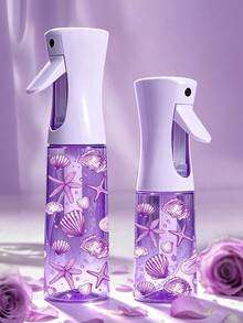 Starfish Shell Pattern PET Material Refillable Travel Spray Bottle, Professional High Pressure Atomization Spray Bottle, 200/300ml High Pressure Continuous Automatic Airless Fine Mist Sprayer, Hair Styling Tool, Hair Care Product, Accessory, Travel Essential - Multicolor - View 3