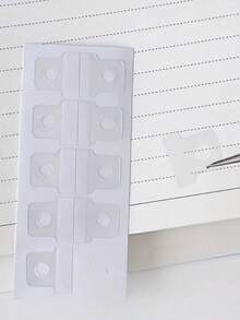 50/100/200 Lembar Label Binder Perekat Diri dengan Lubang Bulat - Label Penyimpanan Binder dan Label Pembatas Binder, Cocok untuk Buku Catatan DIY, Jurnal, dan Pengorganisasian Kartu Foto, Buku Stiker - Clear - View 1