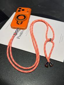 Cordón universal de unicolor para teléfono, largo ajustable tipo halter, cadena de teléfono multifuncional unisex cruzada, cordón de teléfono duradero antirrobo, cordón de teléfono multifuncional, longitud ajustable - Multicolor - Ver 5