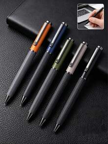 20/50 Pack Modern Minimalist Executive Ballpoint Pens, Retractable Fine Point Smooth Writing Ink Pen Set With Textured Ribbed Non-Slip Grip For Professionals, Office School Stationary Supplies, Business Gift - Corporate Gifting, Coworker Appreciation - Multicolor - View 10