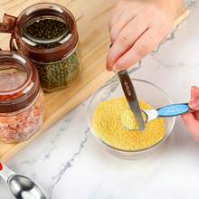 5/8/9/15pcs Magnetic Measuring Cups And Spoons Set, Heavy Duty Stainless Steel Measuring Spoons, Magnetic Double-Ended Measuring Tools, Suitable For Baking And Cooking Spice Jars, With Leveler, Suitable For Dry And Liquid Ingredients, Dishwasher - Multicolor - View 4