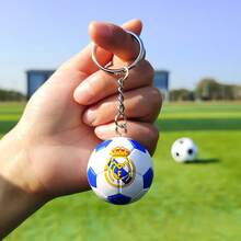 FIFA World Cup Premier League La Liga Club Mini Football Keychain, Real Madrid Liverpool Chelsea Team Logo Pendant, Fan Merchandise Gift, Bag Charm Accessory - View 4