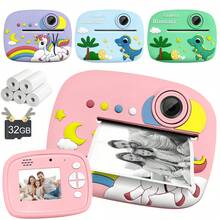 1080P HD Video Recording Instant Print Camera, 16X Digital Zoom Children's Instant Print Camera, Suitable For 3-12 Years Old Boys And Girls, Ideal Christmas, Birthday And New Year Gift, Record Travel Footprints - D1-b - View 1