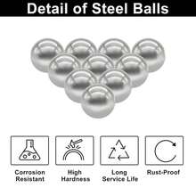 300 Pcs Precision Steel Bearing Balls, 5.5mm/0.22 Inch Hardened Solid Bearing Balls Industrial Valves, Automotive Parts - 0.22"(5.5mm) + 1 - View 3