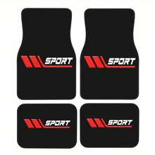 1pc/4pcs Car Floor Mats & Trunk Mats, Car Interior Mats, Car Protection Mats, Polyester Material, Red SPORT Printed Style, Suitable For Truck/Sedan/SUV - Red SPORT - View 11