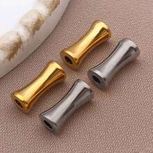 5入 8x4mm 12x6mm 不鏽鋼圓柱形隔珠 手鍊珠 高品質珠寶手工配件用品 - 彩色 - 查看 3