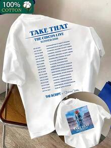 Camiseta% Algodón Take That Circus Live Verano 2026, Cómoda y Transpirable, Estilo Unisex, El Regalo Perfecto, Camiseta de Algodón para Hombre - Negro - Ver 1