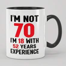 [Envío en 24 horas desde México]Taza de café de 11 oz para el 70º cumpleaños - Regalos geniales para hombres y mujeres que cumplen 70 - Ideas de regalos divertidas para mamá y papá - Tazas distintivas de 1954 para abuelos - Regalos con humor para él y ella - Imagen 1 pieza - Ver 1