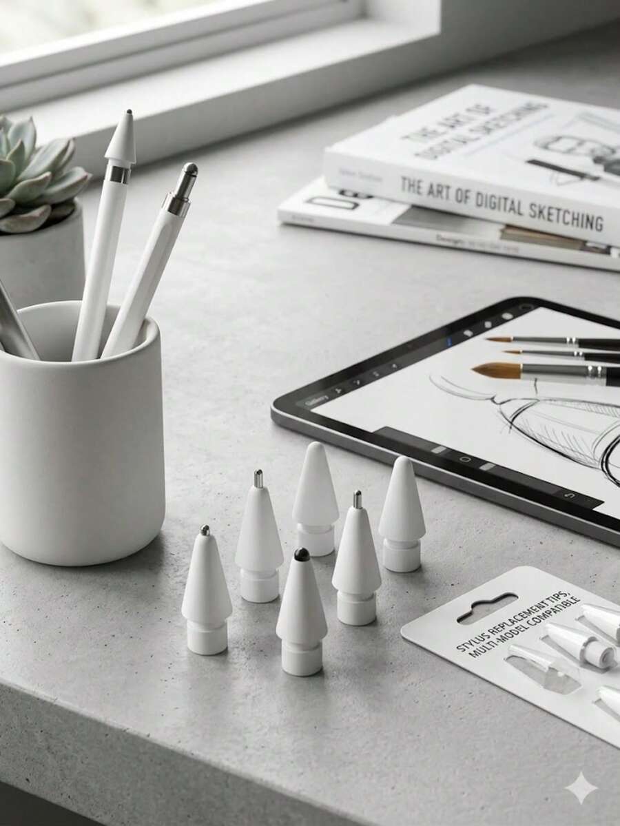 PCS 替換筆尖 適用於 Apple Pencil 第1代/第2代，筆尖適用於 iPad Pro Pencil 2/1 代，Pro Pencil 套組 聖誕節、家人、朋友、生日、節日最佳禮物 筆配件 - 彩色 - 查看 1