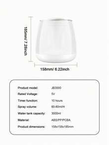 Humidificador de gran capacidad con doble rociado, humidificador de aire para escritorio de oficina, hogar y dormitorio, con gran niebla y funcionamiento silencioso - Ver 12