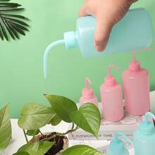 1/2pcs Small Plastic Watering Can With Precision Nozzle And Squeeze Design - Refillable, Suitable For Eyelash Rinsing, Tattoo Care, Succulent Watering, Indoor Plant Care And More - Multicolor - View 9