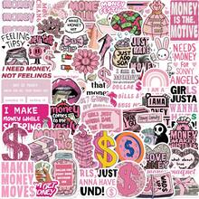 50Pcs Fashionable, Personalized, Creative DIY Exquisite Decorative Stickers, Can Be Used For Scrapbooks, Laptops, Luggage, Guitars, Water Bottles, Phone Cases, Etc., Popular Stickers School Supplies - A - View 13