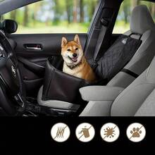 1pc Foldable Breathable Pet Carrier With Zipperless Design, Suitable For Small/Medium/Medium Dogs And Cats, Car Seat Cover - Pet Mat - View 4