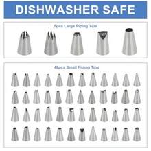103 piezas de kit de decoración de pasteles herramientas de decoración de pasteles con soporte giratorio para pasteles 2 espátulas de glaseado 48+5 puntas de glaseado 20+1 bolsas de tuberías 12 - Púrpura - Ver 4