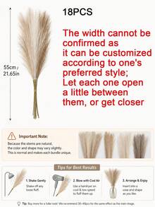 10pcs Artificial Reed Grass Stems, Faux Reed Plant Feather Decor, Realistic Fluffy Feather Style, Soft Elegant Home Accent, Perfect For Vase Arrangement, Modern Bohemian Style Decor, Suitable For Living Room, Bedroom Or Dining Room, Wedding Decoration - Multicolor - View 15
