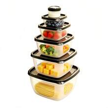 Set 6 Wadah Penyimpanan Makanan Plastik untuk Microwave, Masing-masing dengan 6 Tutup Pengunci, Anti Bocor, Dapat Digunakan Kembali, Multifungsi untuk Dapur Rumah, Persiapan Makanan, Kotak Bekal, Kulkas, Piknik, Kembali ke Sekolah, Kantor, Berkemah, Liburan - MultiWarna - View 14