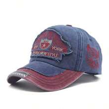 1pc Men's NEW YORK Letter Embroidered Washed Denim Baseball Cap, Street Fashion Casual Hat, Suitable For Spring/Autumn Travel, Tourism, Beach Vacation - Multicolor - View 13