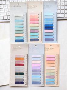 20入(4000張)/15入(3000張)/6入(1200張)/4入(800張)/1包 螢光莫蘭迪色索引標籤，透明防水便利貼 200張/包，辦公閱讀備忘貼紙，可黏貼防水文具用品 - 彩色 - 查看 12