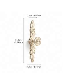 Vintage Rose Cabinet Handles And Drawer Pulls, Ivory White Floral Furniture Hardware, Suitable For Baby Nursery, Vanity, Wardrobe, Children's Room Decor - Rose Manor - View 13