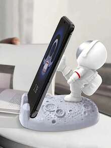 Astronaut Phone Stand - Kicking Legs Silver Creative Cartoon Phone Holder Slouchy Binge-Watching Tablet Support Stand Home Desktop Decoration Ornament - Multicolor - View 6