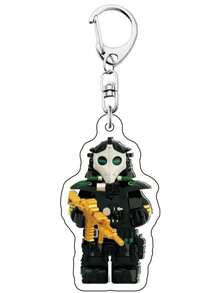 1pc Delta Force Game Character Acrylic Keychain Pendant Tactical Operator Collectible - Multicolor - View 34