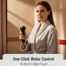 Handgehaltener Bidet-Sprüher für Toilette, 2-in-1 Badezimmer Waschbecken & Badewanne Sprühkopf, quadratischer Hochdruckreiniger für Haustierreinigung & Windelspülen - Handspritzpistole - Übersicht 8