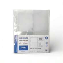 K-Keep A5 Standard Single Sided 4 Ket P  Potocard Binder Pages, 69x9m, Fit 66x91mm Eeve, Pack Of 25 - Clear - 查看 5
