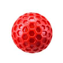 Honeycomb Textured Squeaky Ball For Dogs Rubber Chew Toy Dental Health Toy For Self Play Fetch Interactive Pet Gift - Multicolor - View 11