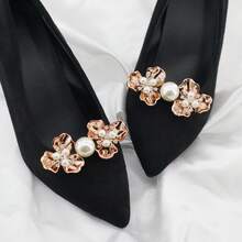 1 Pair Fashionable Women's Shoe Decorative Buckles, Exquisite Accessories For High Heels - Gold - View 7