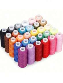 48pcs Colorful Random Sewing Thread Set | Vibrant Durable Polyester Thread, Suitable For Sewing Enthusiasts And Beginners | 402 Multi-Purpose Thread | Perfect For Hand Sewing, Machine And DIY Crafts - Set A - View 2