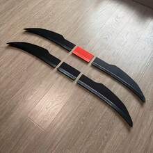 3pcs/Set Glossy Black ABS Universal Car Trunk Spoiler Wing Modification No-Drill V-Shape High Kick Ducktail Tail Wing, Adjustable Rear Spoiler, Enhances Handling And Style - A - View 7