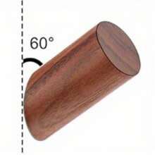 4 Packs Rustic Wooden Wall Hooks Heavy Duty Coat Rack | Wall Mounted Robe Hook Hat Hanger For Bathroom Towels Clothes Storage Organizer | Walnut Wood Hanging Hook Set Bedroom Kitchen Entryway Decor - A for Walnut Wood (pack Of 4 Units) - View 6
