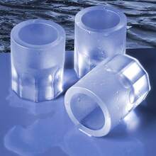 2-Piece Silicone Ice Cube Mold/4-Compartment Whiskey Cup Maker/Reusable Cylindrical Ice Cup Maker/Ideal For Drinks/Must-Have For RV Travel Kitchens, Catering Tools And Tableware, And A Great Gift Choice - 黑色 - 查看 8